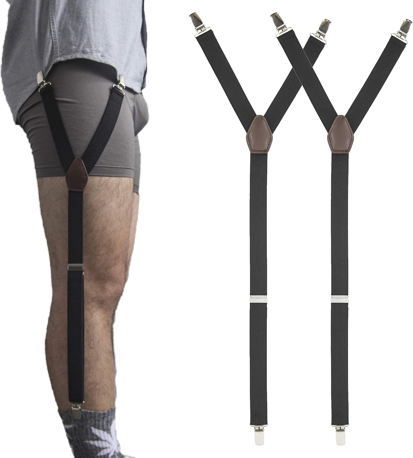 ANDERK 2 paires Shirt Stays Porte Jarretelles Bretelles ...