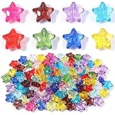 60Pcs Acrylic Star Beads 20mm Spacer Crystal Beads for Jewelry Making, Bracelet Necklace Keychain Beading Supplies