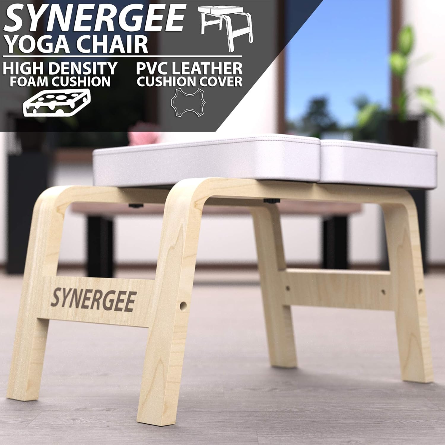 Synergee Yoga Headstand Bench Trainer. Inversion Yoga Chair That Helps Get Feet Up for Handstands, Support Poses, Back Pain Relief and Stretching. : Sports & Outdoors
