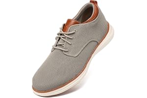 VILOCY Men's Wide Casual Dress Oxfords Business Shoes Fashion Sneakers Mesh Breathable Comfortable Walking Shoes