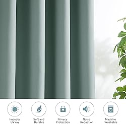 Melodieux Blackout Curtains for Bedroom Cotton