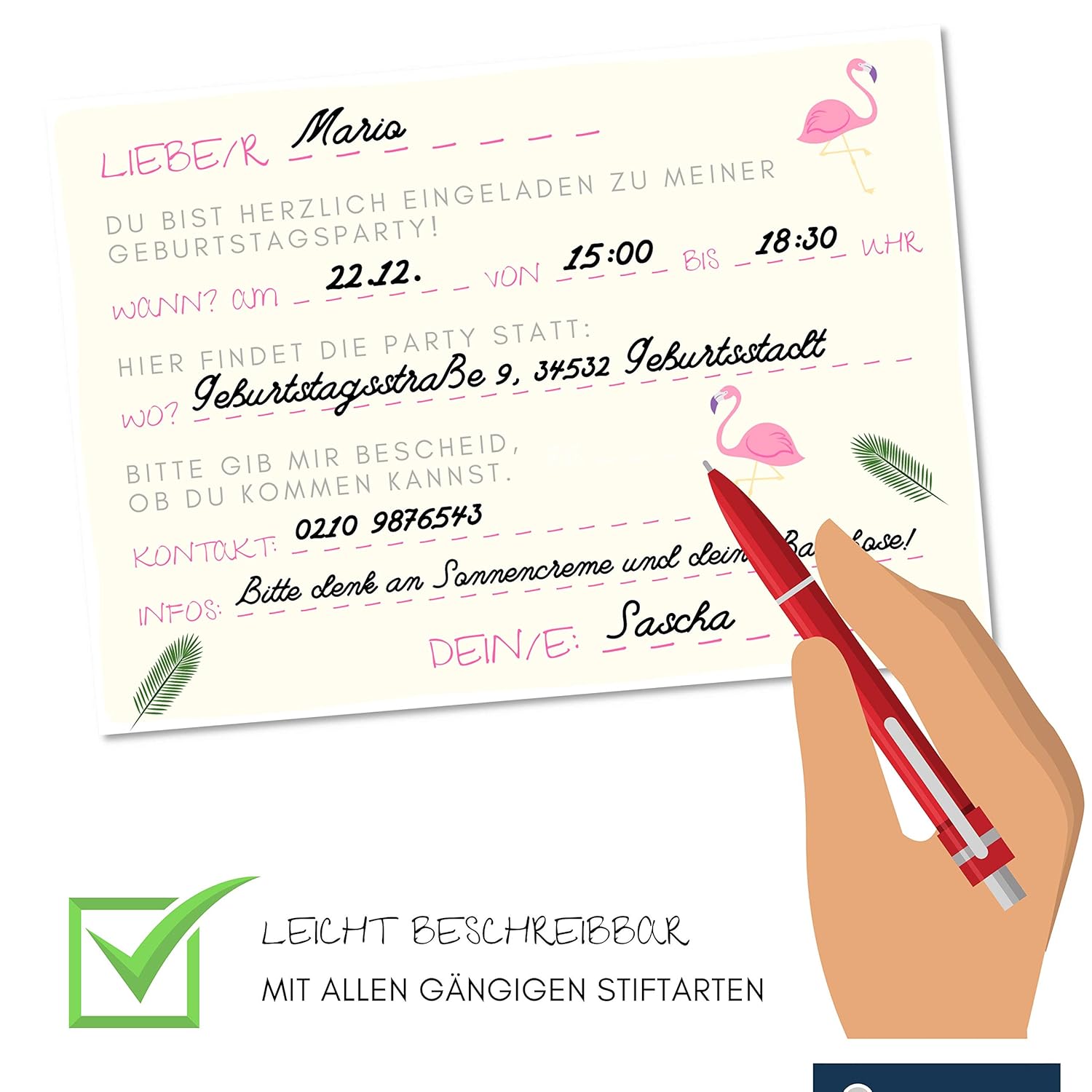 Gentle Design 15 X Flamingo Einladungskarten Geburtstag Kinder Witzige Einladungskarte In A6 Coole Einladung Zum Kindergeburtstag Fur Madchen Und Jungen Basteln Malen Nahen Com Bastel Malmaterialien