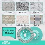 LEKOMESH Diamond Grinding Wheel 100mm Turbo Segments for Concrete Granite view 5