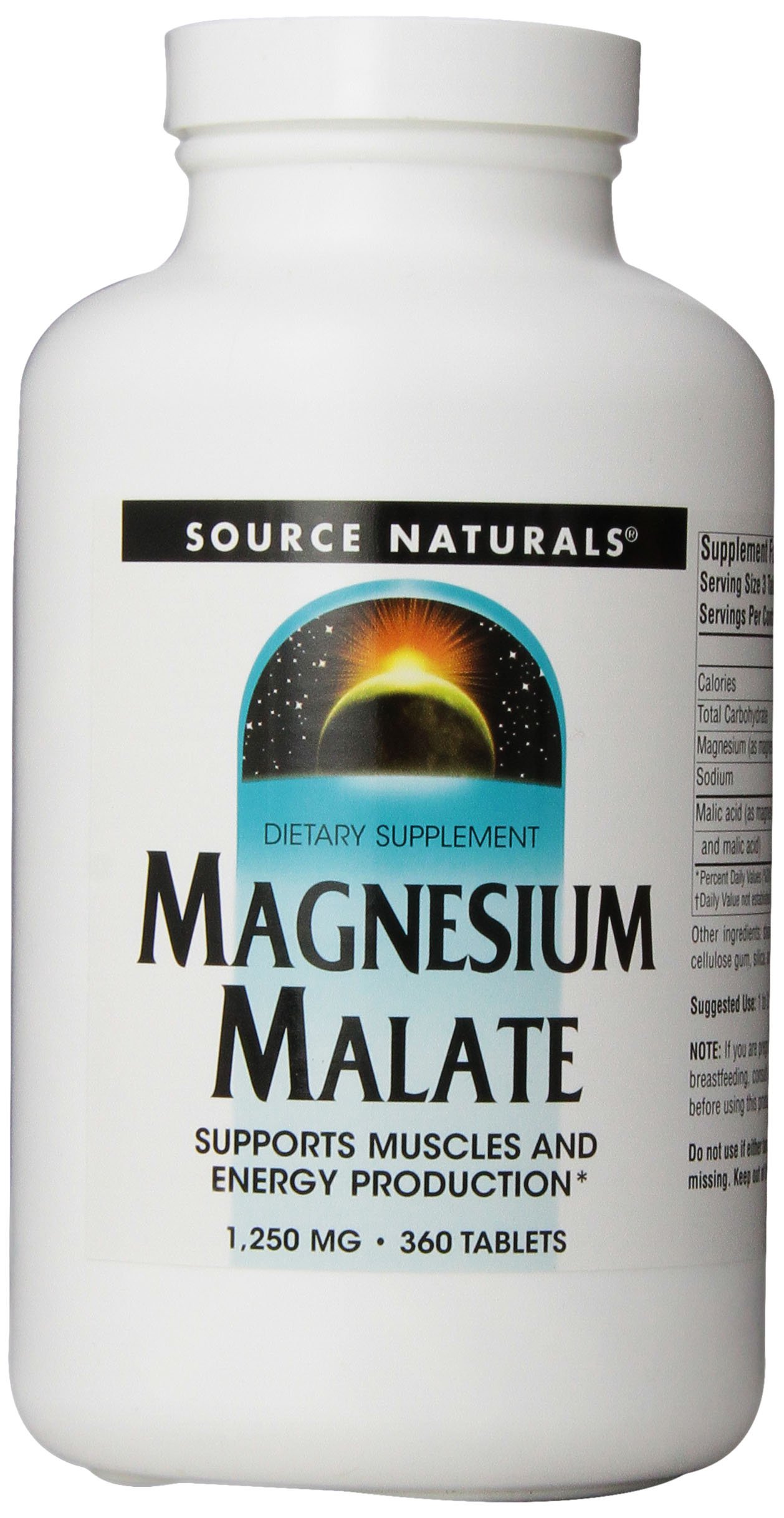 Source Naturals Magnesium Malate 1250mg Supports Muscles and Energy