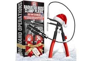 THE LITTLE GREEN CHANGE Radiator Hose Clamp Pliers Automotive Tool – Corrosion-Resistant Hose Clamp Tool with Durable Non-Slip Polymer Coating, Tension & Ratchet Locking Mechanisms – Easy to Use, Time-Saving for Car Repairs