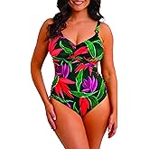 Fantasie Swim Womens Pichola Underwire Twist Front Swimsuit with Adjustable Leg
