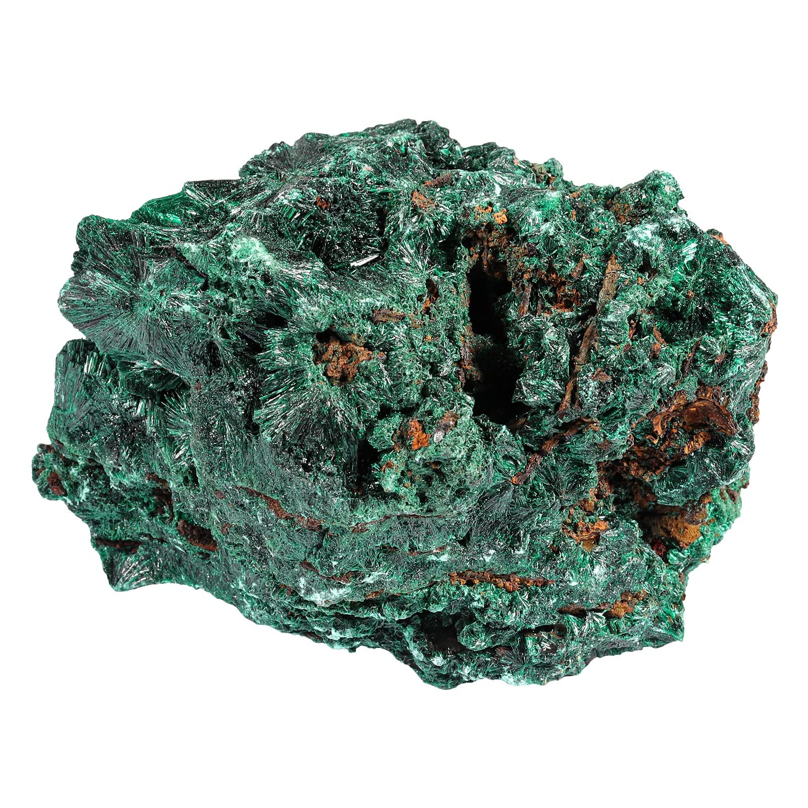 KYEYGWO Natural Green Malachite Stone, Raw Crystal Cluster Geode Mineral Specimen Stone Feng Shui Ornament for Garden Home Decor
