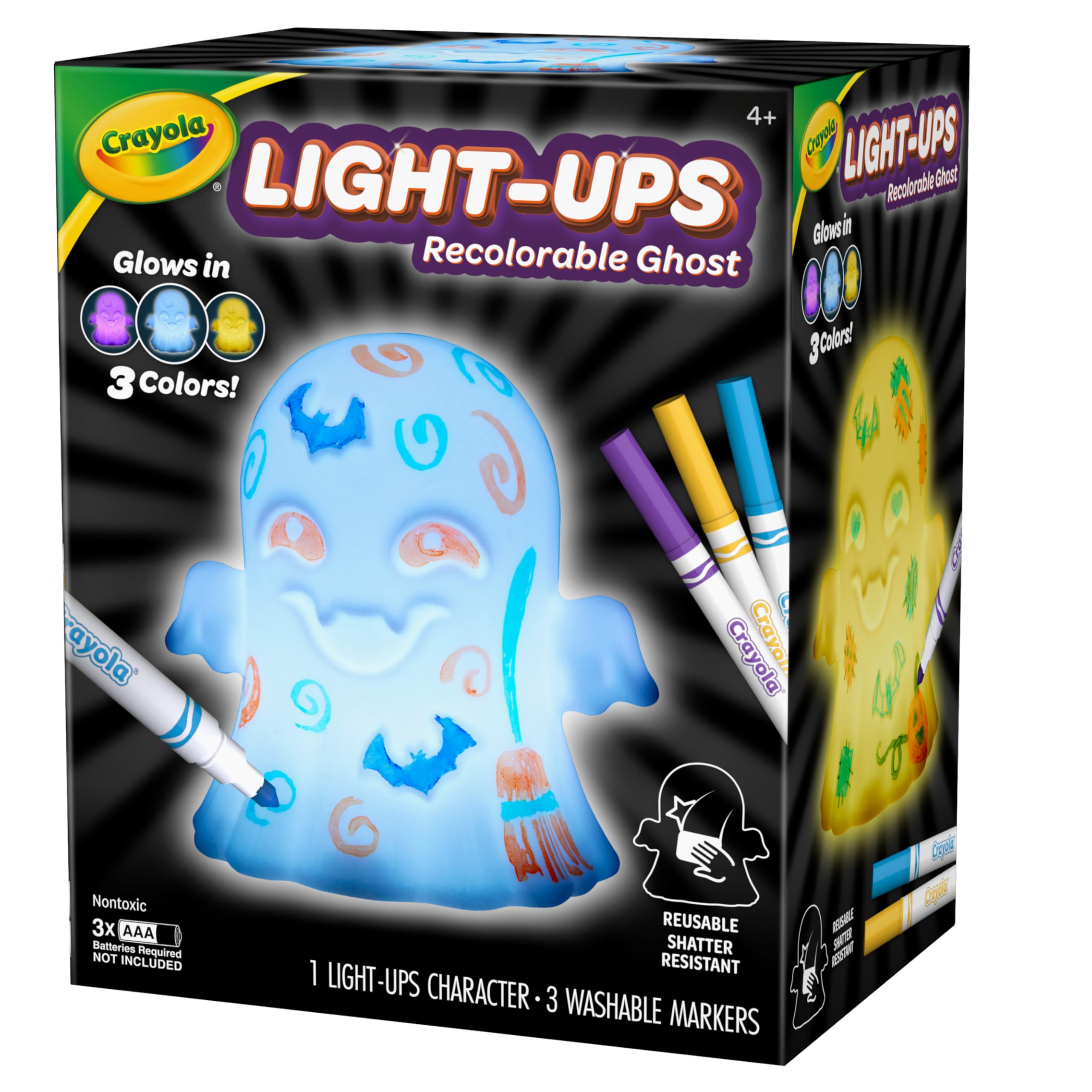Crayola Light-Ups - Ghost, Reusable Coloring Toy & Craft Kit, Light Up Ghost, Cute Halloween Decor & Night Light for Kids, Halloween Toy, Ages 4+