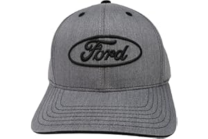 CHECKERED FLAG SPORTS Ford Gray Baseball Cap for Men - Ford Logo Car Racing Hat