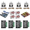 Twotrees CNC Controller Kit with Nema 23 Stepper Motor 8.0，TB6600 Stepper Motor Driver,GRBL CNC Shield Board，Switch Endstop