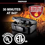 Master Lock Fireproof Safe Box 5L with Key 36.2 x 28.4 x 15.6 cm Black view 2