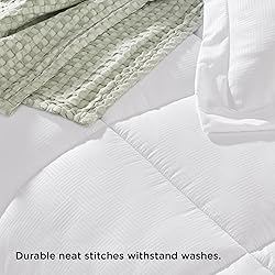 Bedsure White Queen Comforter Set - White Basket