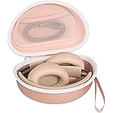 Hard Headphone Case for Beats Solo 4, Studio Pro, Solo 3, Studio 3, Solo 2,Over Ear Headphone Carrying Case with Storage Cable Bag Strap for Travel (Champagne)
