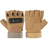 PATIKIL Fingerless Gloves, Half Finger Gloves Breathable Workout Gloves for Outdoor Work Climbing Cycling Hunting