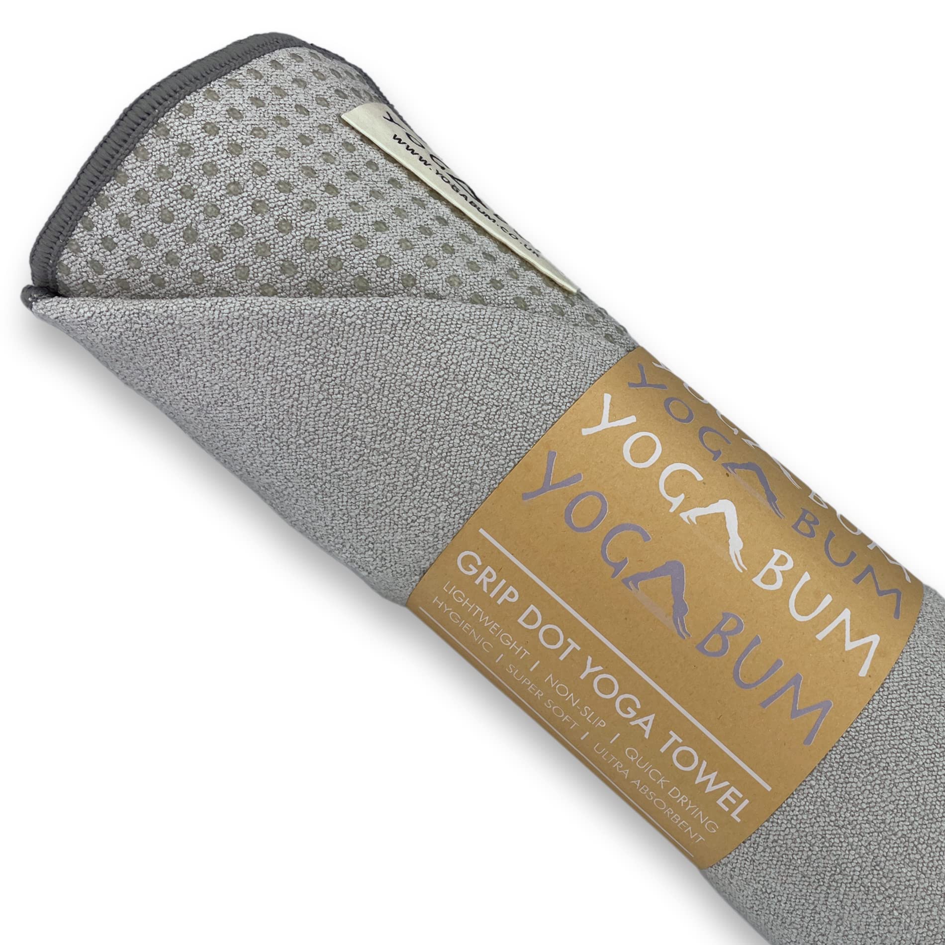 Yogabum Grip Dot Yoga Mat Towels | Non-Slip | Eco Yoga Towel (Cloudy Grey) — image 1