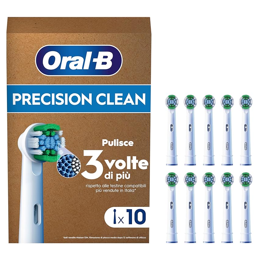 Oral-B Testine Di Ricambio per Spazzolino Elettrico Oral B, 10 Testine Pro Precision
