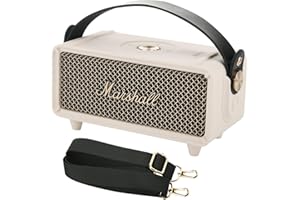 TXEsign Silicone Cover Case for Marshall Emberton II Speaker, Protective Skin Cover Travel Carrying Case Replacement Speaker Sleeve with Handle Strap and Shoulder Strap (Case Only)(Cream)