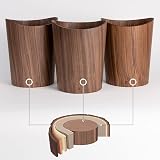 Kazai Real Wood Waste Paper Bin Börje 9L Walnut Office Kids Room view 6