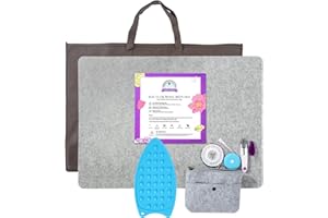 Rdutuok 24x17 Inches Wool Pressing Mat for Quilting Ironing Pad Easy Press Wooly Felted Iron Board for Retains Heat, Great fo