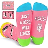HAPPYPOP Dog Lover Gifts - Husky Shepherd Socks for Women, Beagle Lovers Christmas Gifts