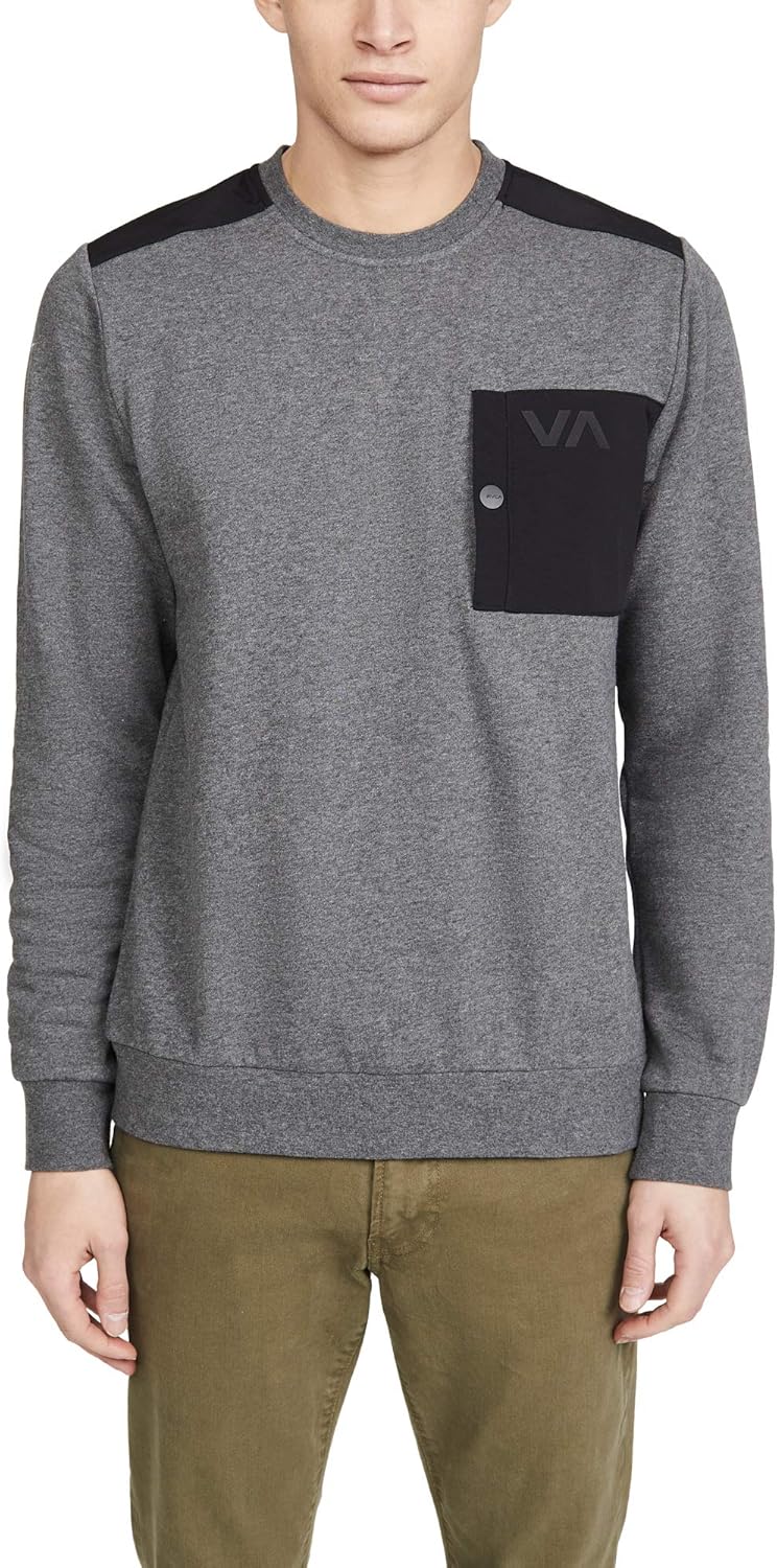 RVCA Men's Hybrid Crew Sweatshirt: Clothing