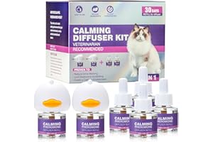 Tcllka Cat Calming Pheromone Diffuser Effectively Relieve Anxiety Stress Cat Calming Diffuser Comfort for Cats Refill Reduce Fighting Spraying and Scratching Calm Relaxing 48ml/Bottle Fits All Cats