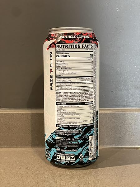GHOST ENERGY X FAZE CLAN (FAZE POP) – PERFORMANCE ENERGY DRINK – SINGLE 16OZ CAN – ENERGY & FOCUS – NO ARTIFICIAL COLORS – 200MG OF NATURAL CAFFEINE, L-CARNITINE & TAURINE – GLUTEN-FREE & VEGAN