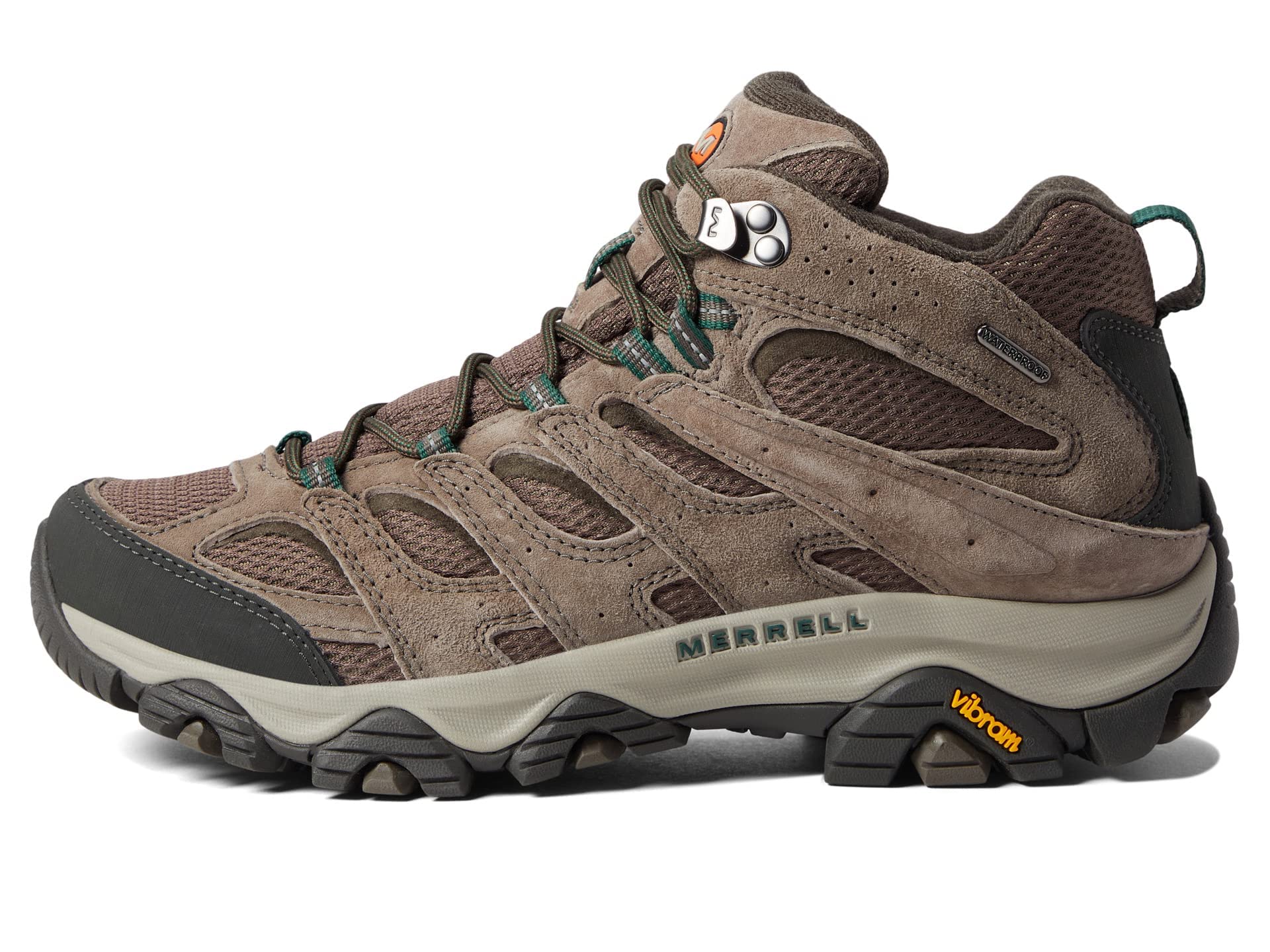 View 1 of Merrell Men's Moab 3 Mid Waterproof Hiking Boot, Boulder,
10 Wide
Gently Used