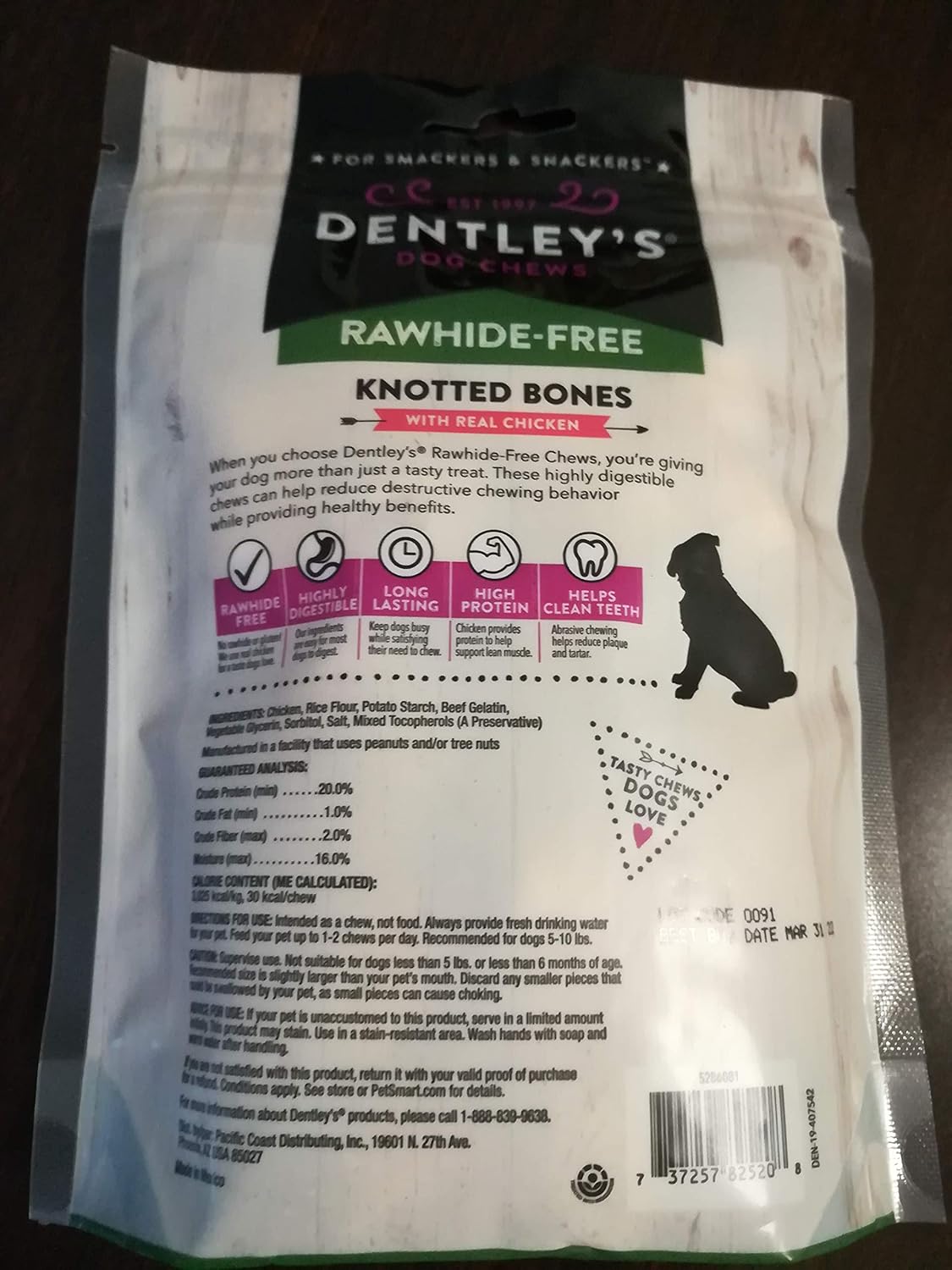 dentley's rawhide knotted bones