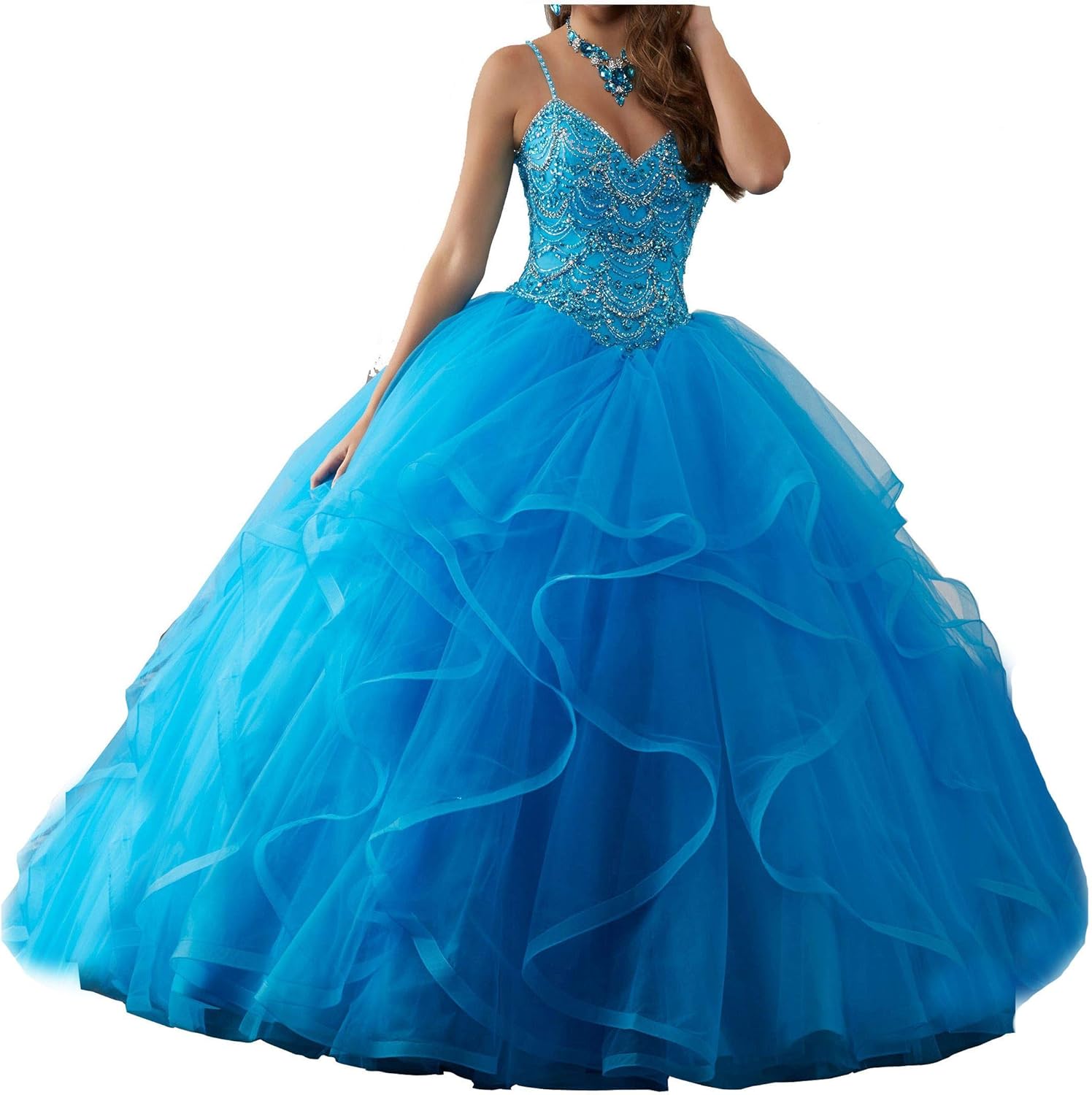 teal sweet 15 dresses