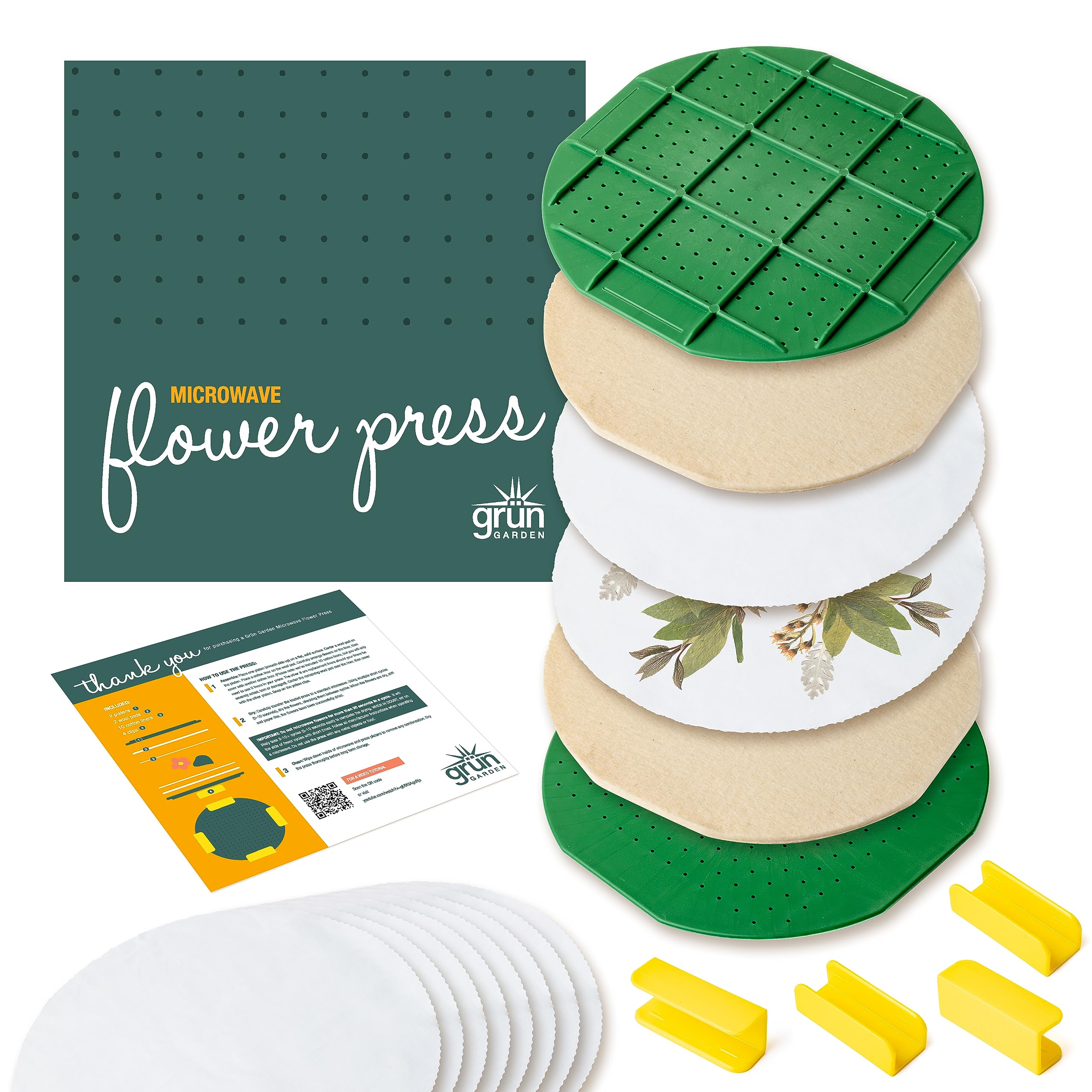 Photo 1 of **MISSING CLIPS** GSM Brands Microwave Flower Press Kit for Drying Leaf, Plant, and Flowers (10 Inch Round)