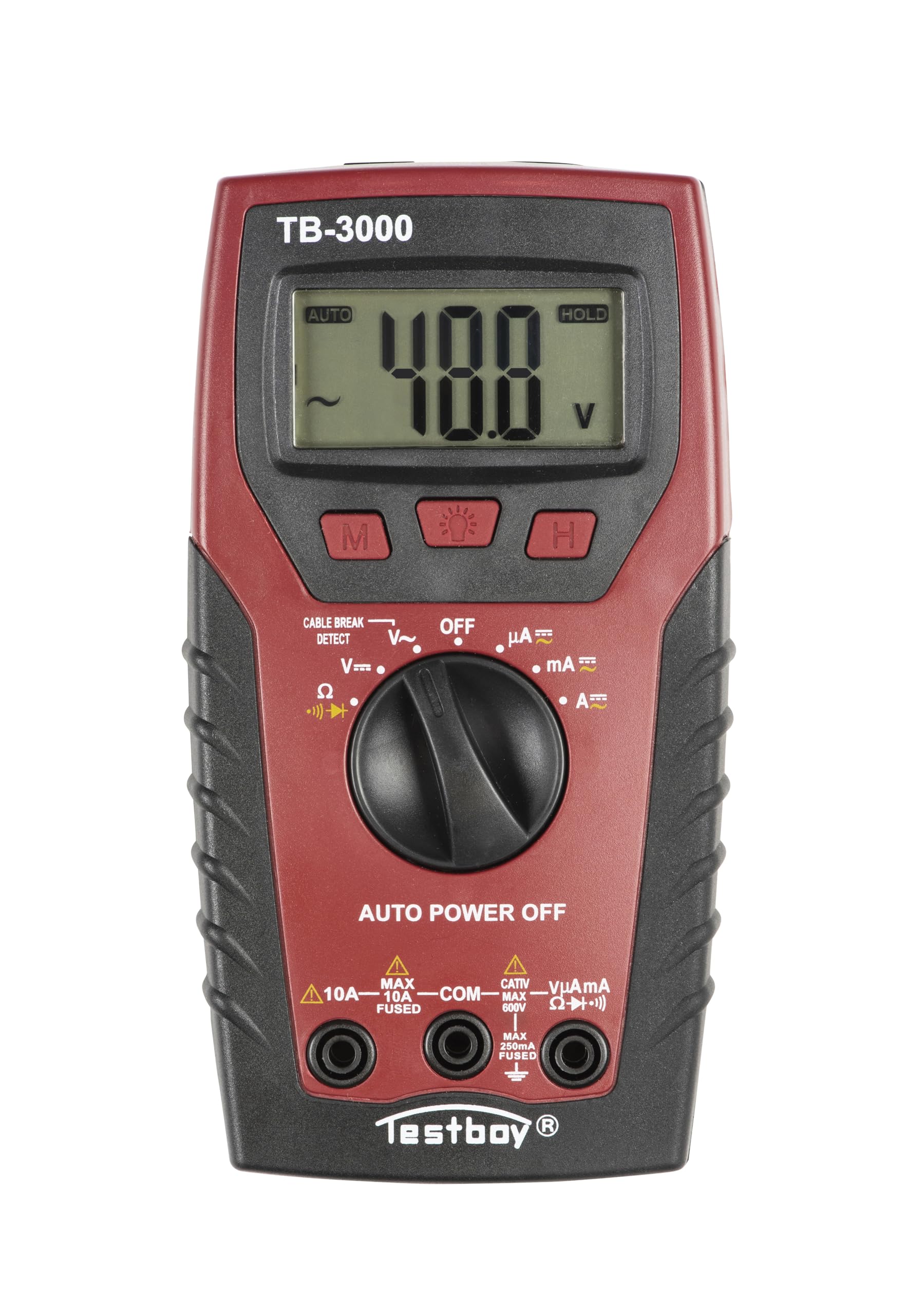 Testboy 3000-Digital Multimeter with Contactless Voltage Sensor and LED Torch Lamp