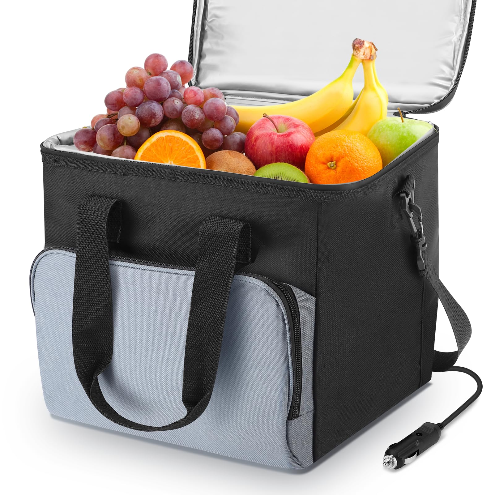 Photo 1 of WODHMIEY 15L Portable Electric Cooler Bag,Car Cooler Watertight Liner Bag, Soft Sided Thermoelectric Travel Cooler with Shoulder Strap, Storage Pocket & DC 12V Plug in for