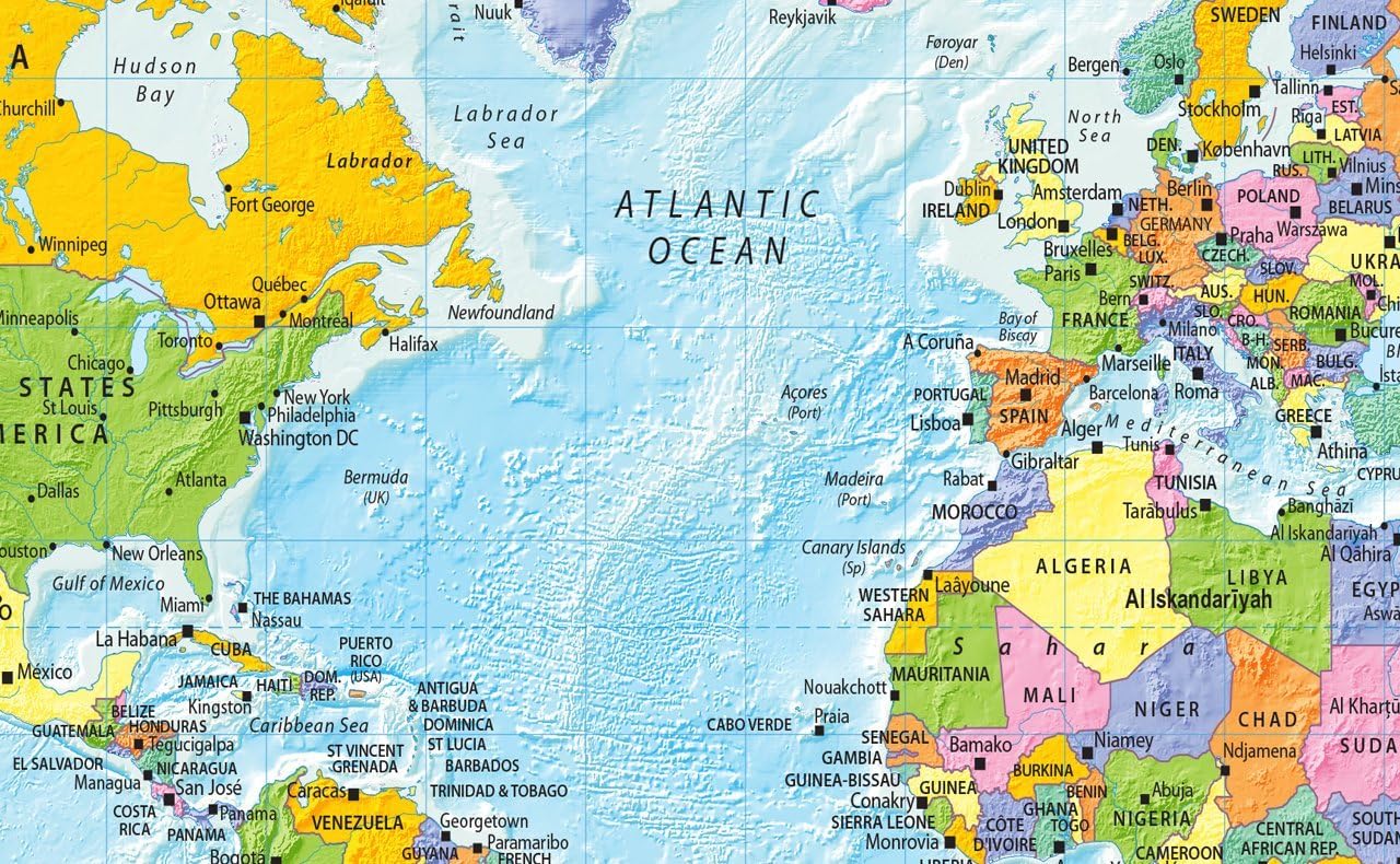 I Love Maps - The World Political Map - Paper Laminated - A2 Size 42 x 59.4 cm, full color, 59.4 x 36 cm - Image 3