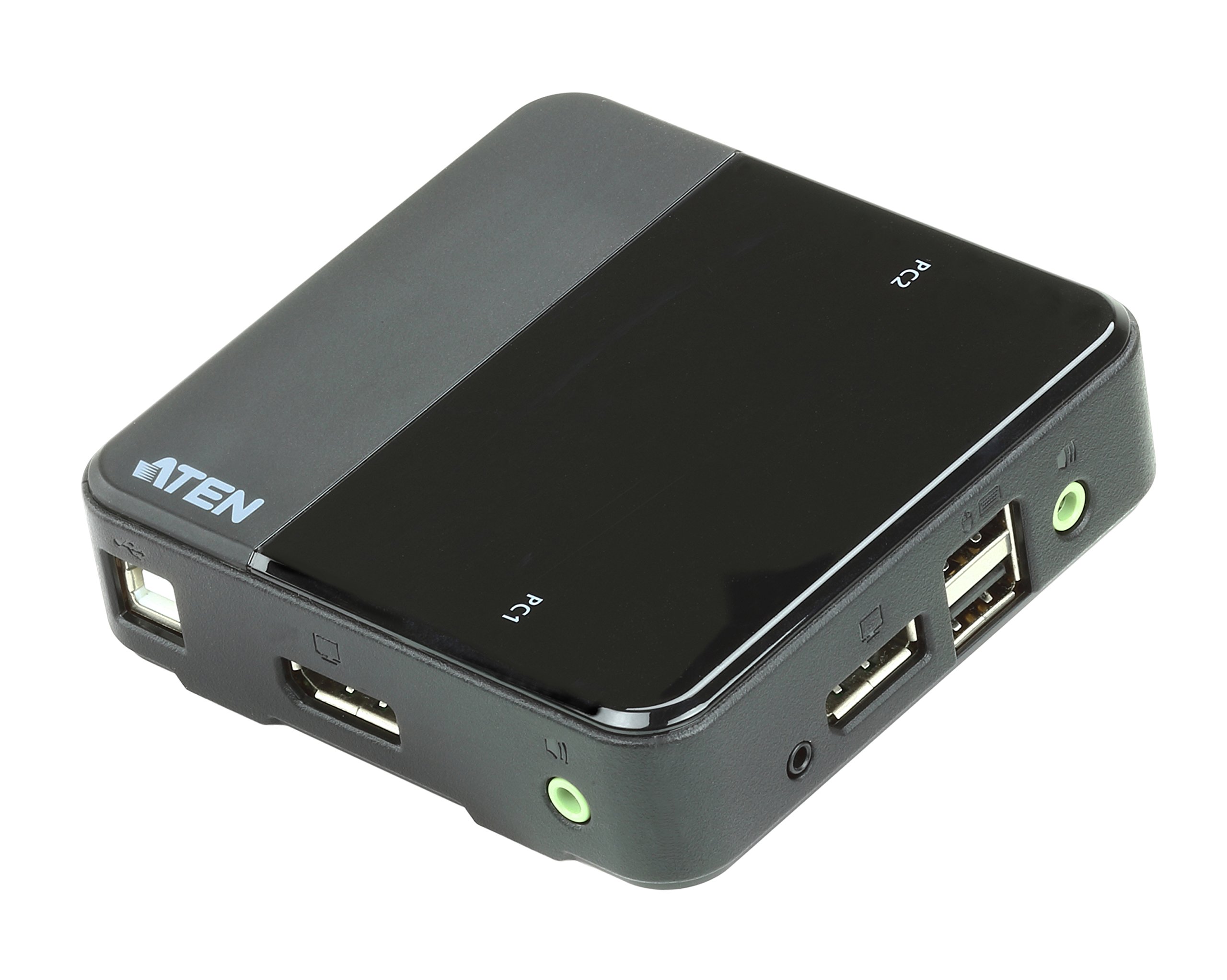 ATEN USB DisplayPort/Audio 2 Port KVM Switch CS782DP 4K UHD (3840 × 2160 @ 60 Hz) 4K DCI (4096 x 2160 @ 60 Hz), support Windows, Mac, Sun, and Linux, UK, 1 KVM Market Leader,black