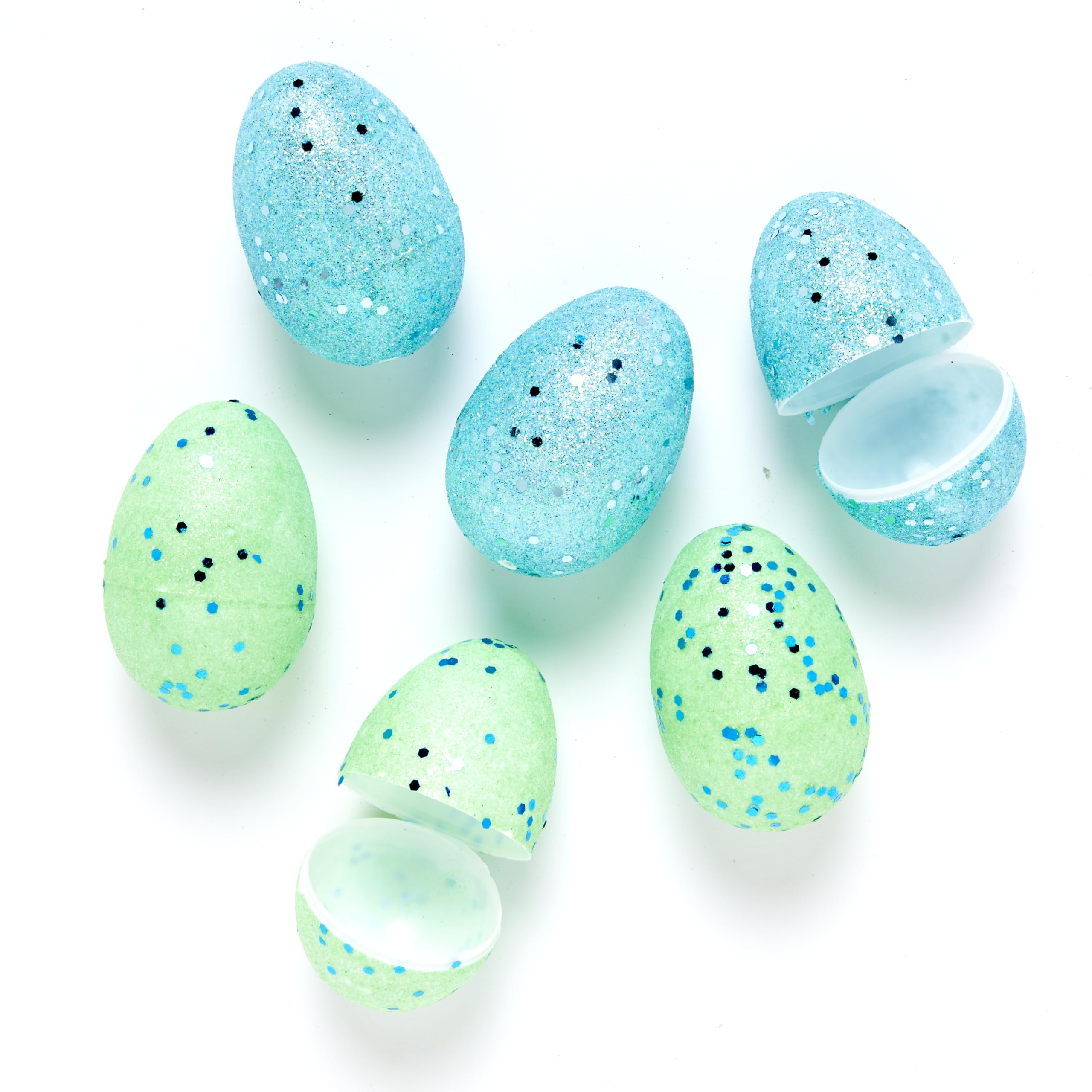 amscan 370504 Amscan - Easter Re-fillable Plastic Mermaid Eggs for Egg Hunts - 6 Pack, Teal and Blue