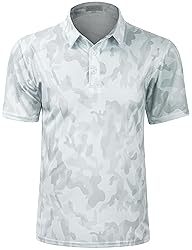 LE VONFORT Mens Camouflage Performance Golf Polo
