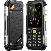 EAOR Rugged Phone Unlocked,2.4" Screen, IP68,4500mAh,Feature Dumb Phones | 4G LTE SOS Button,Battery Power Bank Cell Phone, Dual SIM Waterproof Shockproof, Seniors/Children Large Buttons Flashlight