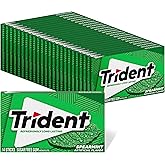 Trident Spearmint Sugar-Free Gum, 24 Packs of 14 Pieces (336 Total Pieces) | Chewing Gum with Xylitol, Perfect for Long Lasting Fresh Breath at School, Work &amp; Travel