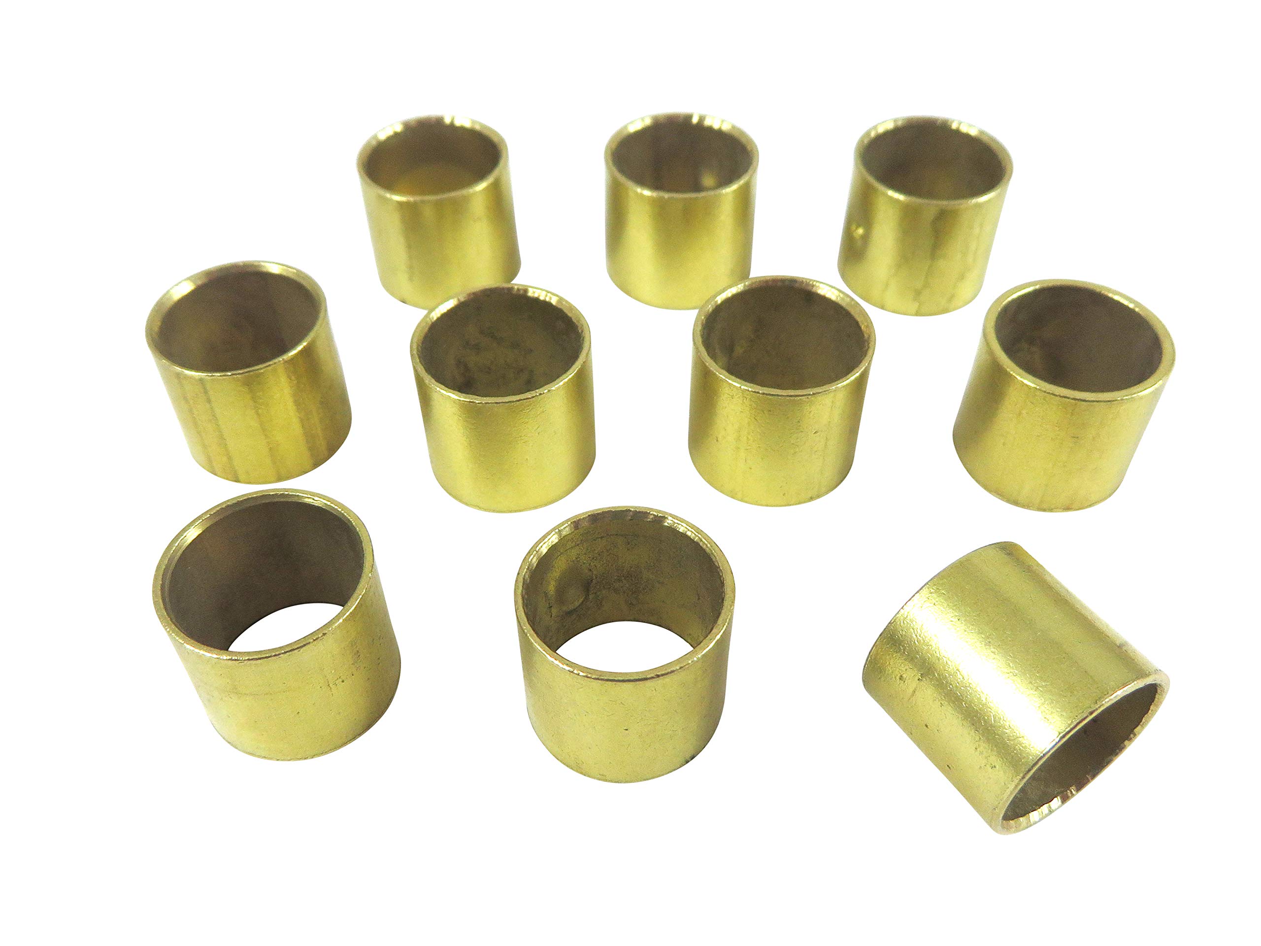 Robert Sorby HF16B Set of 10 Each 16 mm / 5/8 Inch Solid Brass Ferrules for Custom Lathe Tool or Chisel Handles