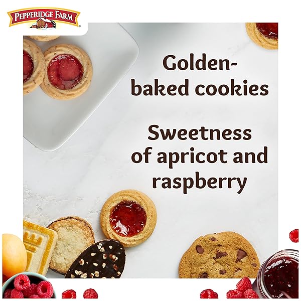 PEPPERIDGE FARM VERONA APRICOT RASPBERRY THUMBPRINT COOKIES, 6.75 OZ. BAG