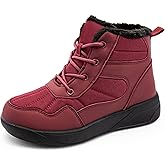 ChayChax Women's Winter Snow Boots with Fur Lined Lightweight Ankle Booties Anti Slip Comfortable Warm Winter Shoes