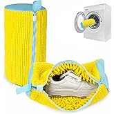 RECRANTIA Shoe Washing Machine Bag - Set of 2 Shoe Bags, 360° Deep Clean Shoes Laundry, Reusable Shoe Bag for Washer, Sneaker washing machine bags, Yellow