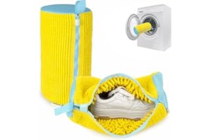 RECRANTIA Shoe Washing Machine Bag - Set of 2 Shoe Bags, 360° Deep Clean Shoes Laundry, Reusable Shoe Bag for Washer, Sneaker washing machine bags, Yellow