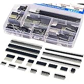 EGSCST 138PCS 2.54mm Male and Female Pin Headers Connector Assortment Kit 3/6/8/10/40Pin Single/Double Row Stackable Shield and Breakaway PCB Breadboard Pin Header for Arduino Prototype Shield