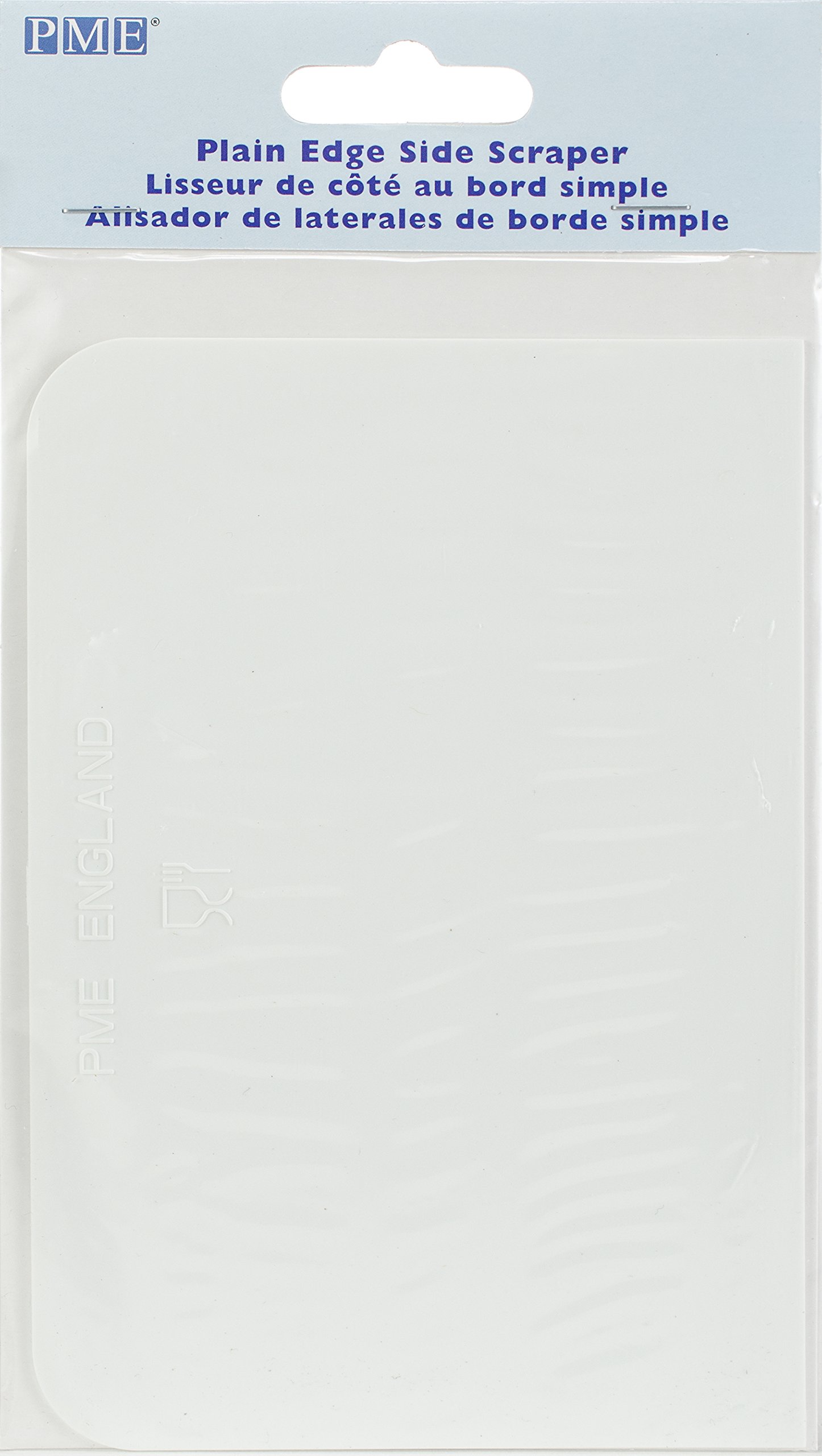 PME PS40 Plain Side Plastic Scraper 5.3 x 3.7-inches, White