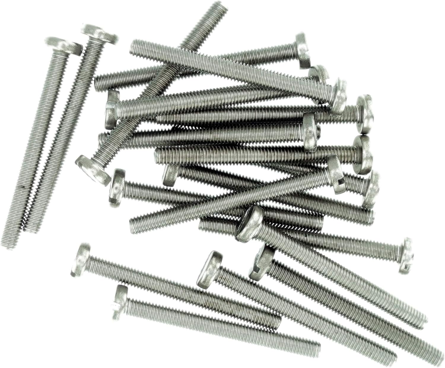 M6 (6mm x 45mm) Slot Pan Machine Screw (Bolt) - Stainless Steel (A2) (Pack of 20), M6x45 - A2 (20)