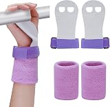 Abeillo Gymnastics Grips Wristbands Sets Purple X-Small Kids Youth