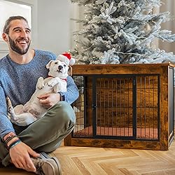 Bigrab Dog Crate Furniture with Thick Cushion, Side