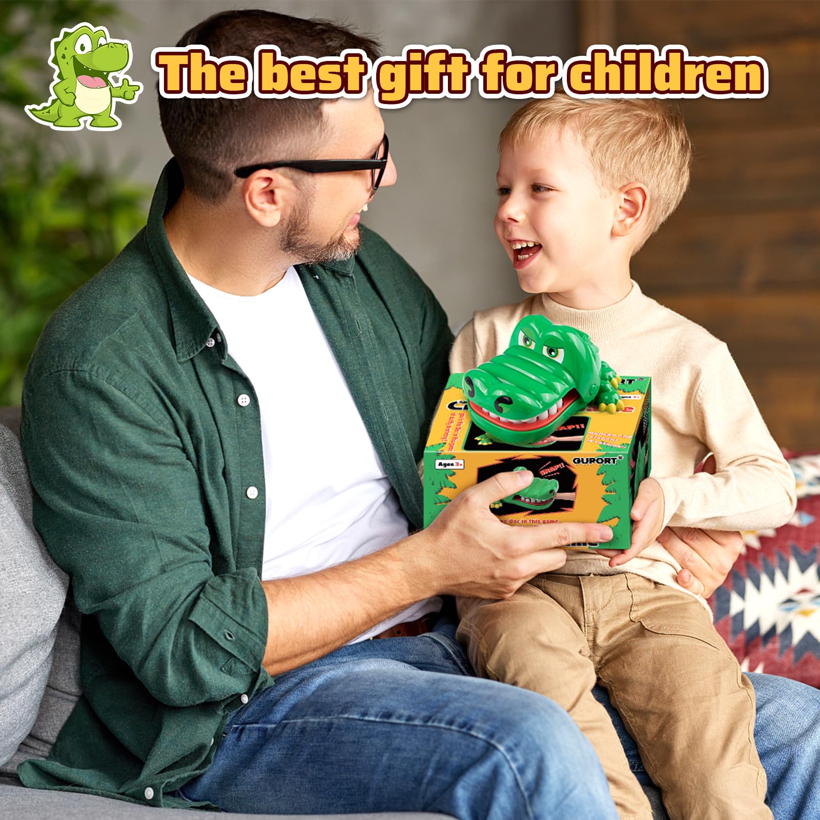 Upgraded Crocodile Teeth Dentist Game For Kids, Alligator Push Teeth Down, Funny Board Game